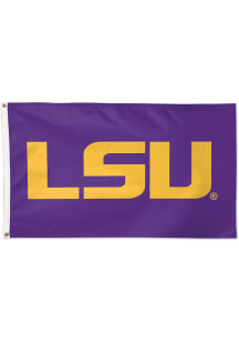 LSU Tigers 3x5 ft Deluxe Silk Screen Grommet Flag - Purple