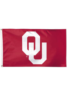 Oklahoma Sooners 3x5 ft Deluxe Silk Screen Grommet Flag - Red
