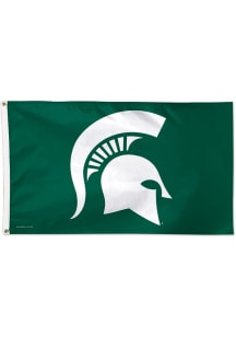 Michigan State Spartans 3x5 ft Deluxe Silk Screen Grommet Flag - Green