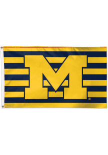 Michigan Wolverines Americana 3x5 ft Silk Screen Grommet Flag - Yellow