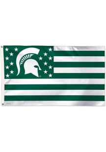 Michigan State Spartans 3x5 Americana Silk Screen Grommet Flag - Green