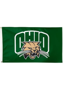 Ohio Bobcats 3x5 Deluxe Silk Screen Grommet Flag - Green