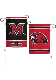 Miami RedHawks 12x18 inch Garden Flag - Red