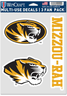 Missouri Tigers Triple Pack Auto Decal - Black