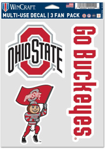 Ohio State Buckeyes Triple Pack Auto Decal - Red