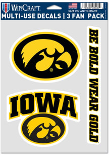 Iowa Hawkeyes Triple Pack Auto Decal - Green