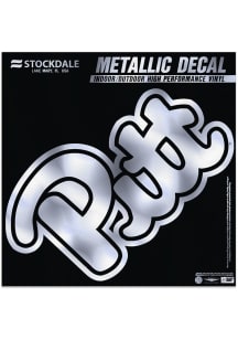 Pitt Panthers 6x6 Metallic Auto Decal - Black