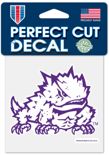 TCU Horned Frogs 4x4 Graphic Auto Decal - Purple
