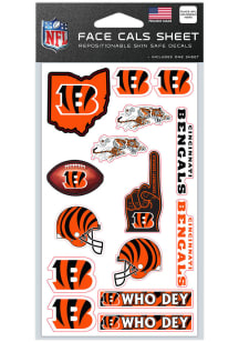 Cincinnati Bengals 4x7 Face Tattoo