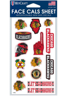 Chicago Blackhawks 4x7 Face Tattoo