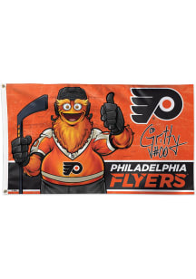 Philadelphia Flyers 3x5 Deluxe Silk Screen Grommet Flag - Orange