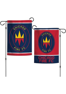 Chicago Fire 2 Sided Garden Flag - Blue