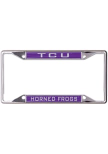 TCU Horned Frogs Metallic Inlaid License Plate Frame - Purple