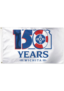 Wichita 3x5 Deluxe Silk Screen Grommet Flag - Blue
