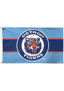Detroit Tigers Vintage Silk Screen Grommet Flag - Blue