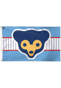 Chicago Cubs Vintage Silk Screen Grommet Flag - Blue