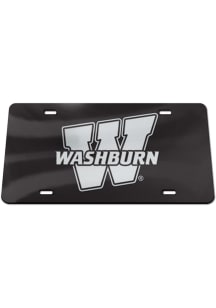 Washburn Ichabods Black W Logo Black Car Accessory License Plate