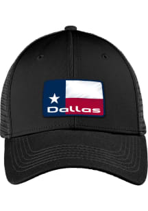 Blue 84 Dallas Ft Worth State Badge Roamer Trucker Adjustable Hat - Black