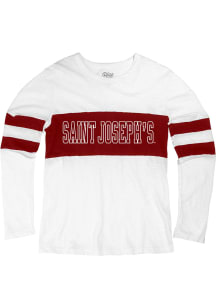 Saint Josephs Hawks Womens White Greta LS Tee