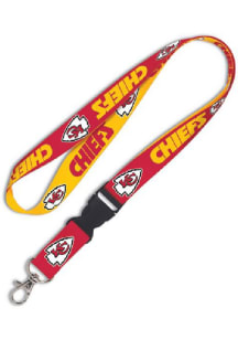 Kansas City Chiefs 2 Color Buckle Red Lanyard - Red