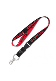 Rutgers Scarlet Knights 2 Color Buckle Red Lanyard - Red