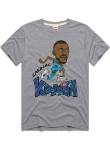 Kemba Walker Charlotte Hornets Grey Heather Cardiac Kemba Short Sleeve Fashion Player T Shirt