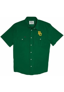 Snaps Baylor Bears Mens Green Tailgater Short Sleeve Dress Shirt