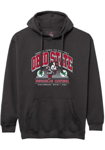 Ohio State Buckeyes Mens Black Brutus Essential Fleece Long Sleeve Hoodie