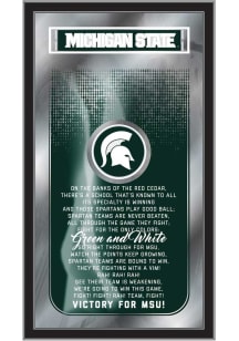 Michigan State Spartans Fight Song Hanging Back Bar Mirror