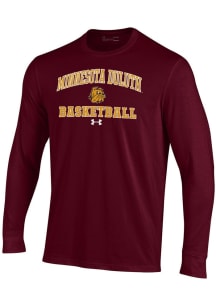 Under Armour UMD Bulldogs Maroon Basketball Performance Long Sleeve T Shirt
