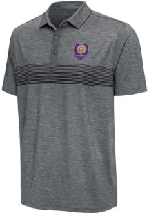 Antigua Orlando City SC Mens Charcoal Dashing Short Sleeve Polo
