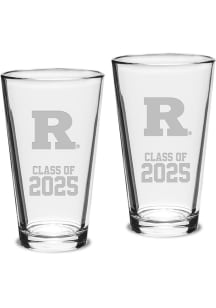 Rutgers Scarlet Knights Class of 2025 Set of 2 Pint Glass - White
