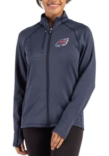 Cutter and Buck Philadelphia Eagles Womens Navy Blue Americana Peshastin Long Sleeve Full Zip Jack..