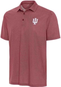 Antigua Indiana Hoosiers Mens Crimson Trickle Short Sleeve Polo