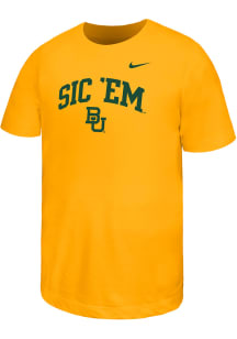 Nike Baylor Bears Youth Gold Team Chant Short Sleeve T-Shirt