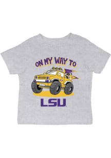 Vive La Fete LSU Tigers Infant On My Way Short Sleeve T-Shirt Grey