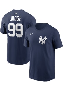 Aaron Judge New York Yankees Navy Blue Home Short Sleeve Player T Shirt