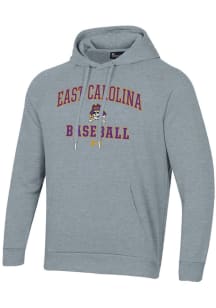 Under Armour East Carolina Pirates Mens Grey Baseball Rival Long Sleeve Hoodie