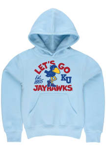 Summit Sportswear Kansas Jayhawks Youth Light Blue Team Graphic Long Sleeve Hoodie