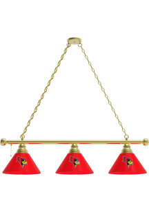 Illinois State Redbirds 3 Shade Gold Billiard Lamp