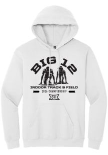 Summit Sportswear Big 12 Mens White 2026 Indoor Track & Filed Championship Long Sleeve Hoodie