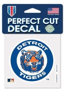 Detroit Tigers 4x4 Cooperstown Auto Decal - Navy Blue