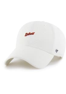 47 Detroit Tigers White Mini Script Suede Visor Clean Up Womens Adjustable Hat