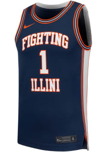 Nike Illinois Fighting Illini Navy Blue Nike Game Jersey