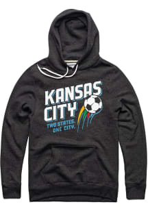 Charlie Hustle Sporting Kansas City Mens Charcoal Two States One City Fashion Hood