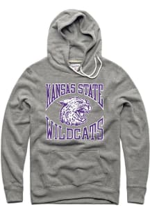 Charlie Hustle K-State Wildcats Mens Grey Vintage Fashion Hood