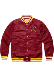Charlie Hustle Iowa State Cyclones Mens Cardinal Script Varsity Jacket Light Weight Jacket