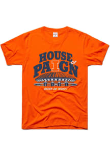 Charlie Hustle Illinois Fighting Illini Orange House of Paign Short Sleeve Fashion T Shirt