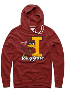 Charlie Hustle Iowa State Cyclones Mens Cardinal Leaning Cyclone Fashion Hood