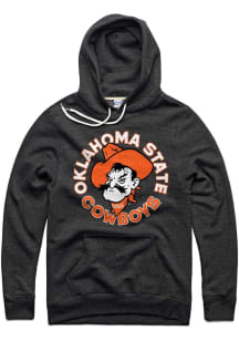 Charlie Hustle Oklahoma State Cowboys Mens Black Cowboys Circle Logo Long Sleeve Hoodie